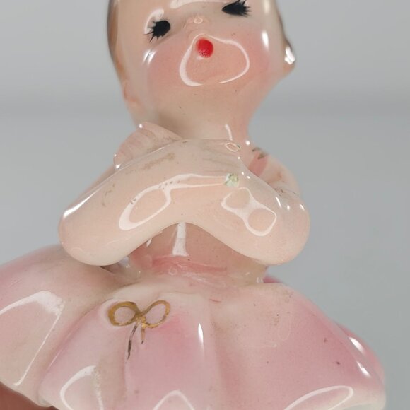 Josef Originals Ballerina Pink Tutu Girl Figurine Gold Shoes *REPAIRED* - Picture 8 of 10